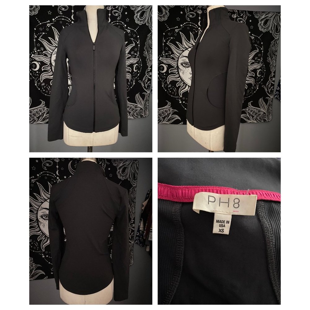 PH8 workout fitted full zip jacket front pockets XS
